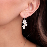 Cherry Blossom Silver Drop Earrings